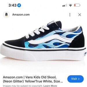 OLD SKOOL SHOES KID CAMO FLAME BLUE ICE CAMO size 5